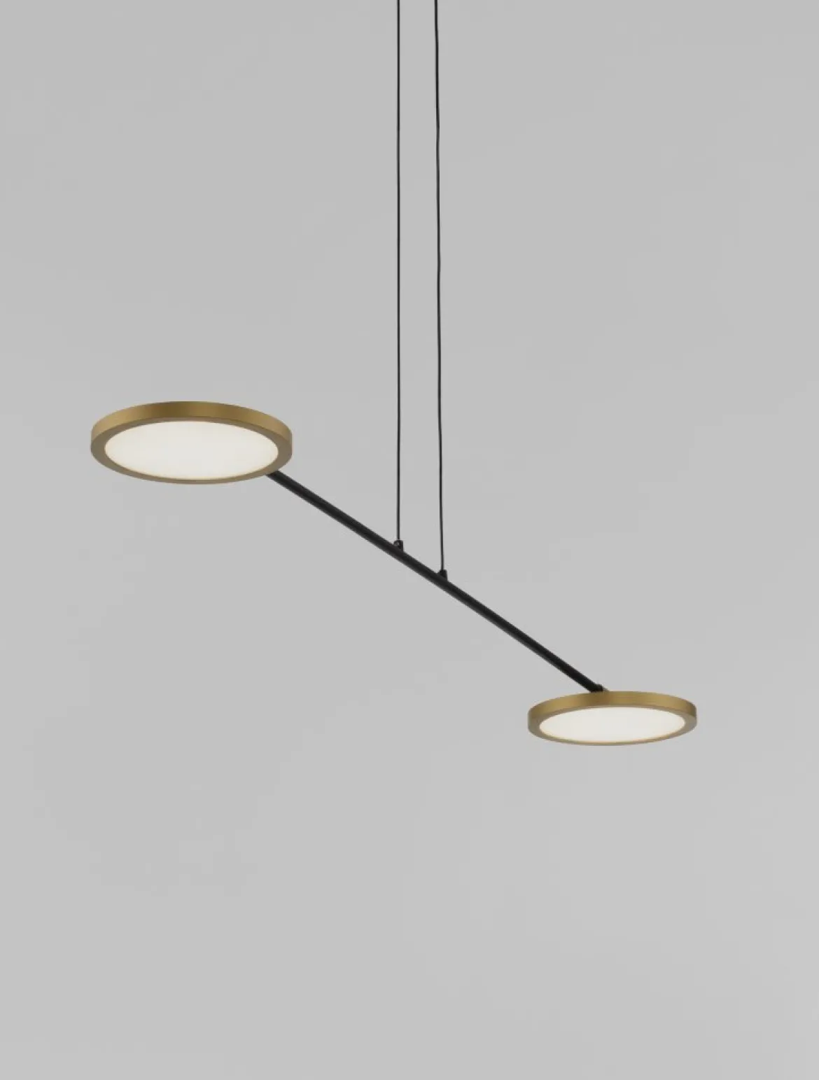 Nova Luce 9695253 SCOPE LED Pendelleuchte 2-flammig 3000K Gold Schwarz dimmbar