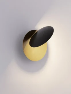 Nova Luce 9695247 SHELL LED Wandleuchte 3000K Schwarz Gold