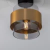 Nova Luce 9236384 SIANNA Deckenleuchte Gold Rauchglas Schwarz E27