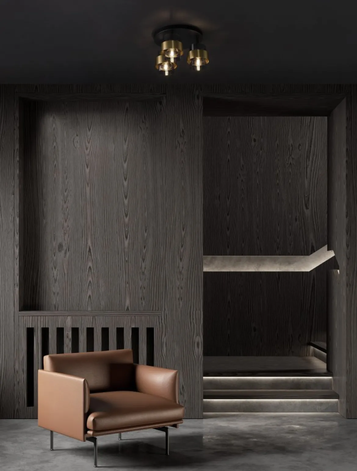 Nova Luce 9236386 SIANNA Deckenleuchte 3-flammig Gold Rauchglas Schwarz E27