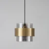 Nova Luce 9236362 SIANNA Pendelleuchte Gold Rauchglas Schwarz E27