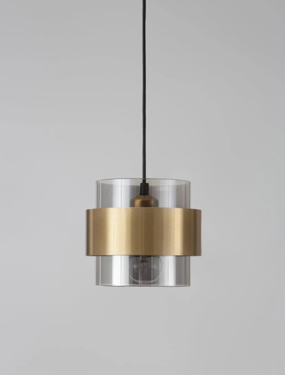 Nova Luce 9236362 SIANNA Pendelleuchte Gold Rauchglas Schwarz E27