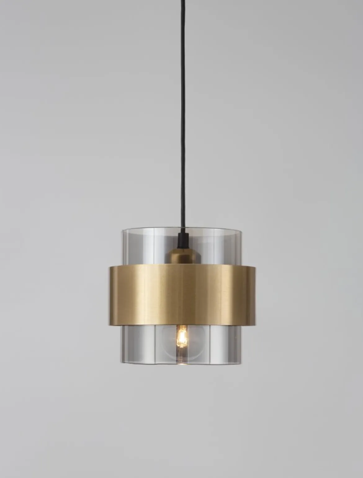 Nova Luce 9236362 SIANNA Pendelleuchte Gold Rauchglas Schwarz E27