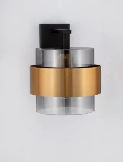 Nova Luce 9236385 SIANNA Wandleuchte Gold Rauchglas Schwarz E27