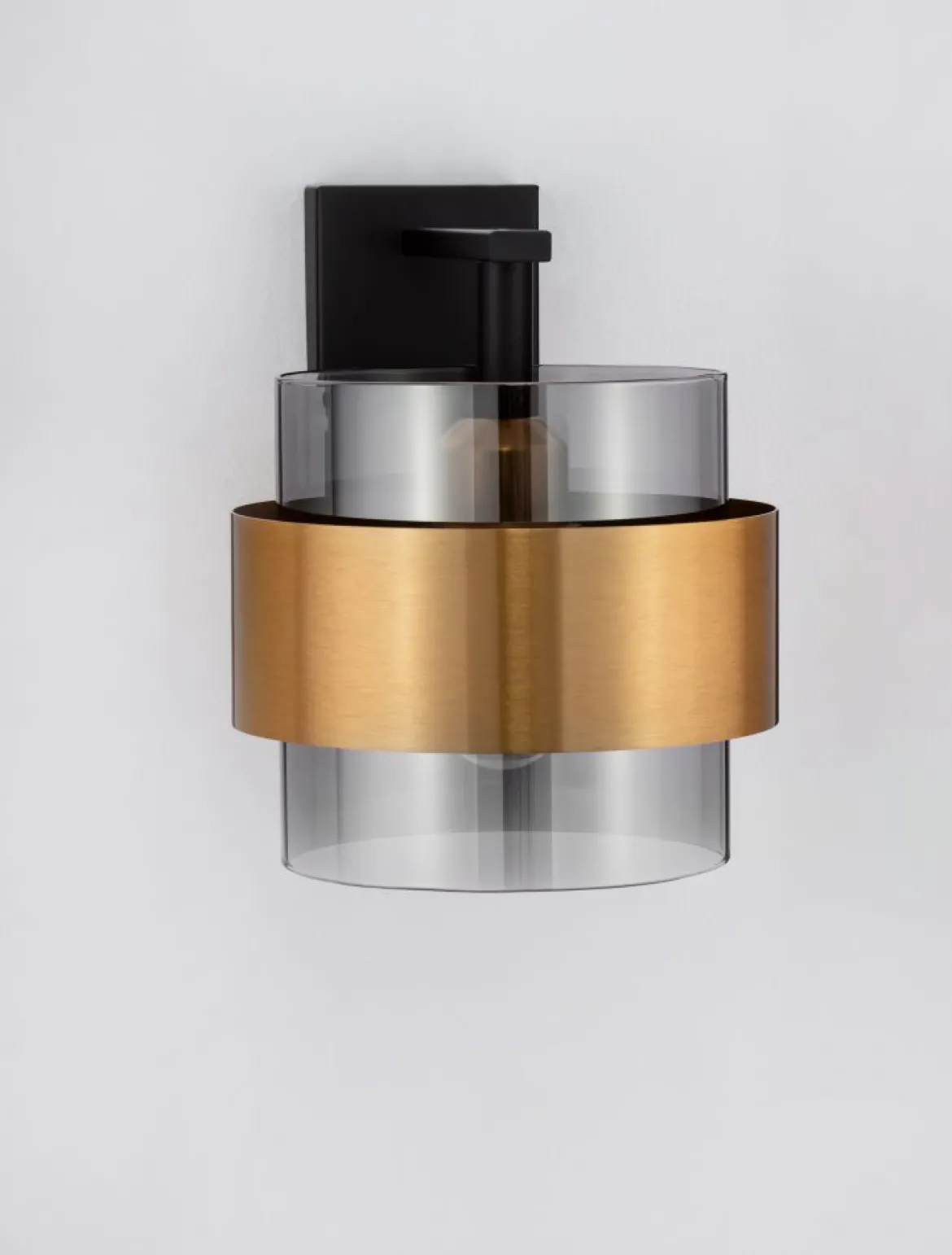 Nova Luce 9236385 SIANNA Wandleuchte Gold Rauchglas Schwarz E27