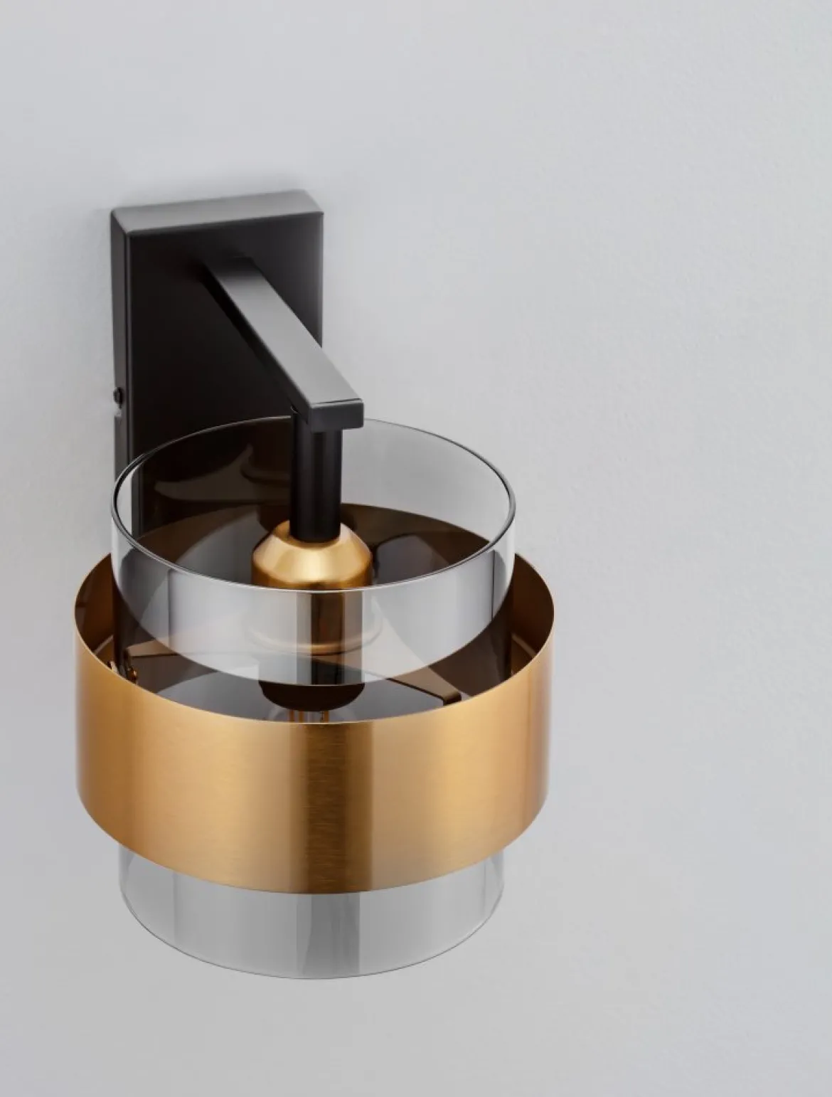 Nova Luce 9236385 SIANNA Wandleuchte Gold Rauchglas Schwarz E27