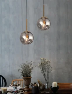 Nova Luce 9426751 SPADA Pendelleuchte 1-flammig Gold Schwarz Rauchiggrau E27