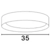 Nova Luce 9345525 STAKE LED Deckenleuchte 35cm 3000K Schwarz dimmbar