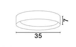 Nova Luce 9345525 STAKE LED Deckenleuchte 35cm 3000K Schwarz dimmbar