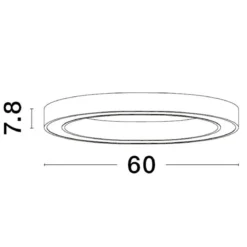 Nova Luce 9558609 STING LED Deckenleuchte 60cm 3000K Weiss dimmbar