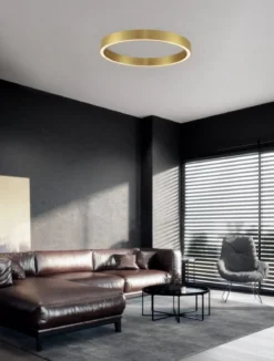 Nova Luce 9558650 STING LED Deckenleuchte 80cm 3000K Bronze dimmbar