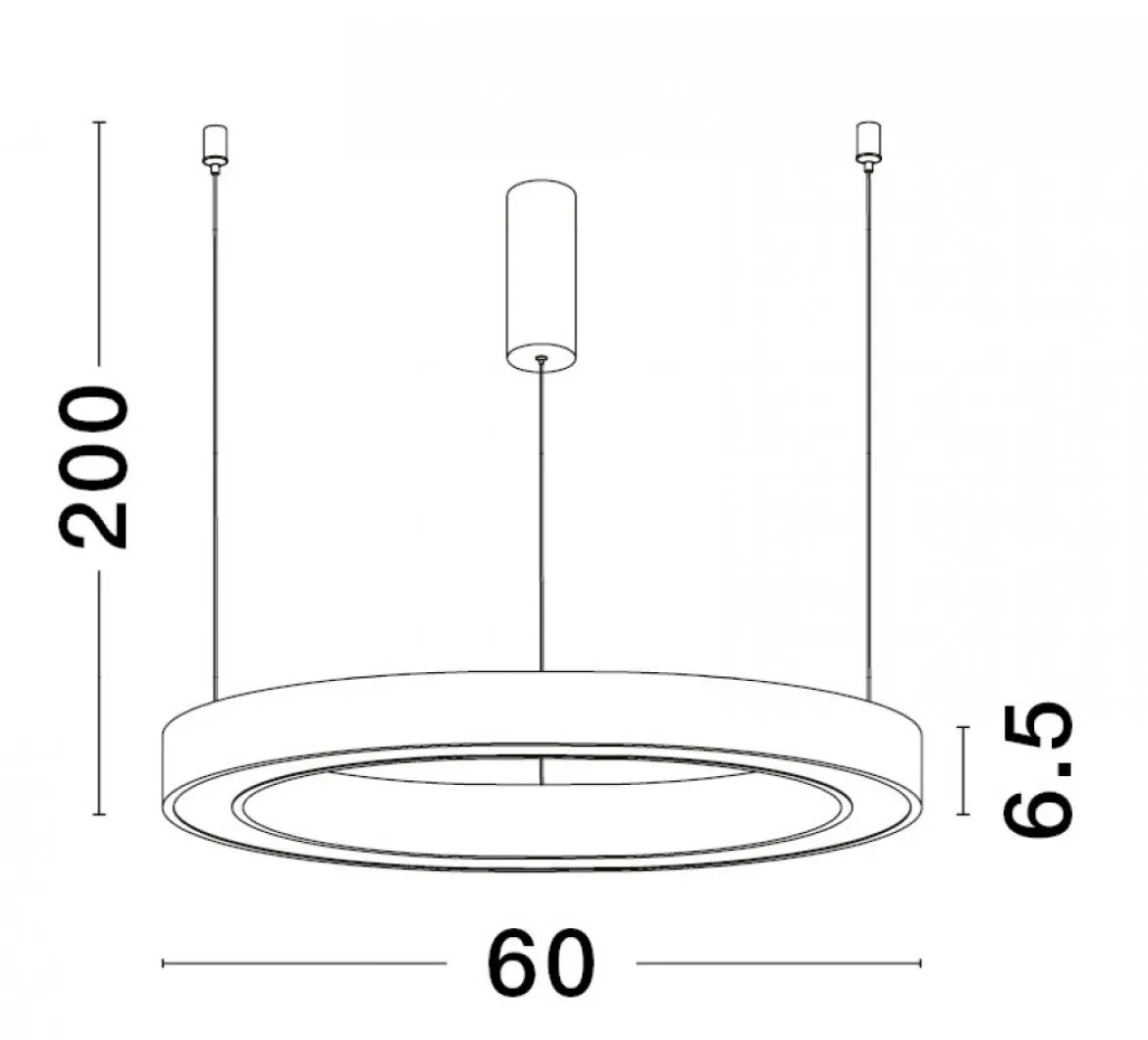 Nova Luce 9558601 STING LED Pendelleuchte 60cm 3000K Schwarz dimmbar