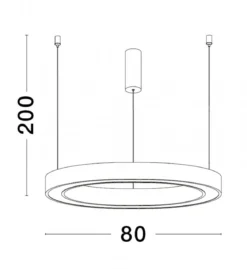 Nova Luce 9558603 STING LED Pendelleuchte 60cm 3000K Weiss dimmbar
