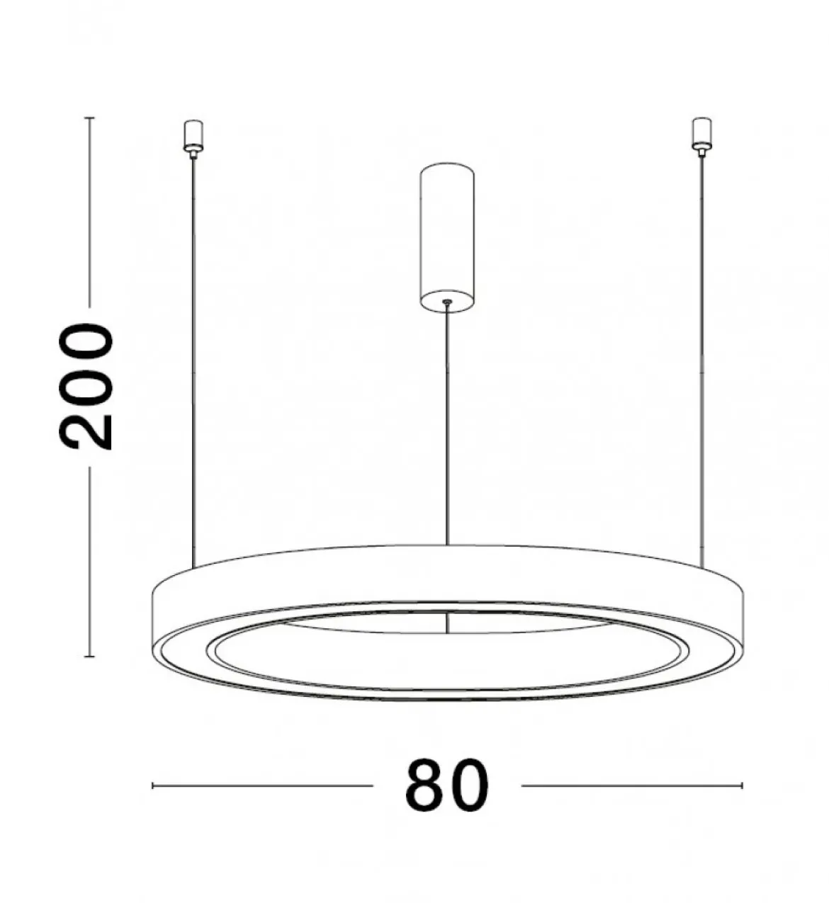 Nova Luce 9558603 STING LED Pendelleuchte 60cm 3000K Weiss dimmbar