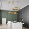 Nova Luce 9558605 STING LED Pendelleuchte 80cm 3000K Bronze dimmbar