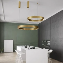Nova Luce 9558605 STING LED Pendelleuchte 80cm 3000K Bronze dimmbar