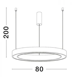 Nova Luce 9558605 STING LED Pendelleuchte 80cm 3000K Bronze dimmbar