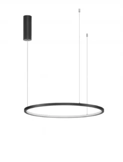 Nova Luce 9345601 TARQUIN LED Pendelleuchte 60cm 3000K Schwarz dimmbar