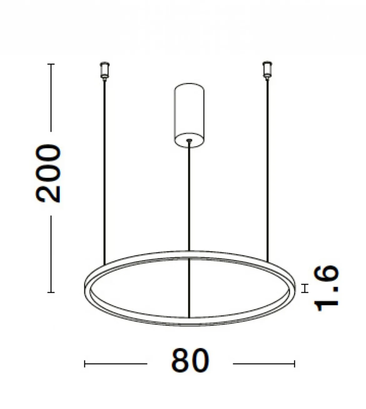 Nova Luce 9345605 TARQUIN LED Pendelleuchte 80cm 3000K Schwarz dimmbar