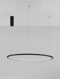 Nova Luce 9345605 TARQUIN LED Pendelleuchte 80cm 3000K Schwarz dimmbar