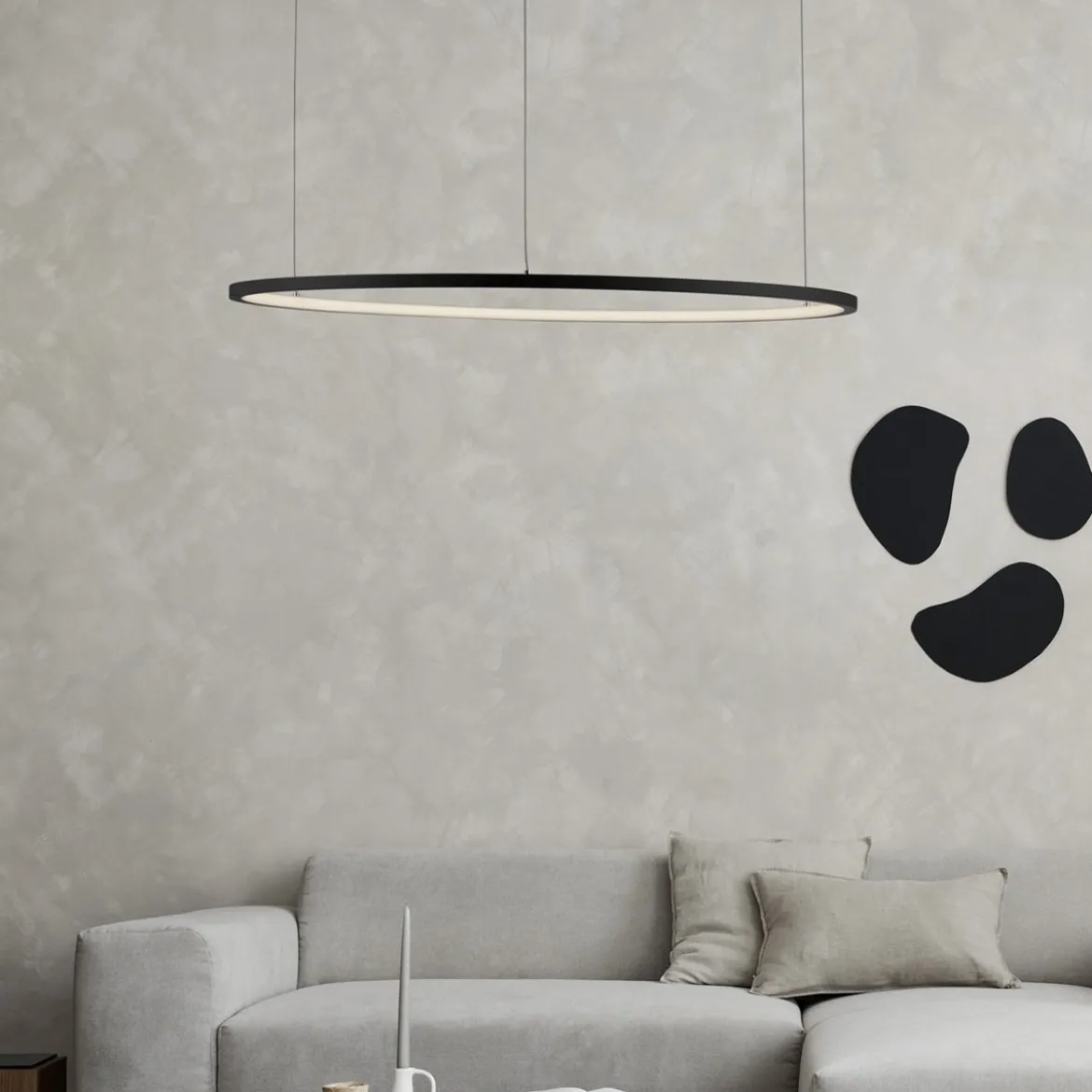 Nova Luce 9345605 TARQUIN LED Pendelleuchte 80cm 3000K Schwarz dimmbar