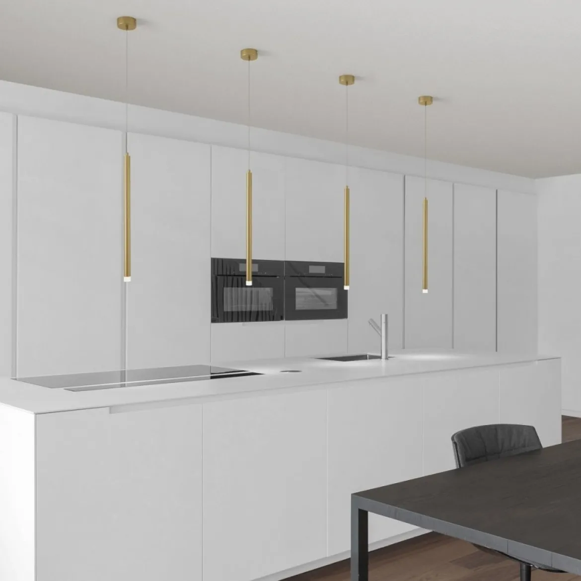 Nova Luce 9287918 TRIMLE LED Pendelleuchte 50cm 3000K Gold