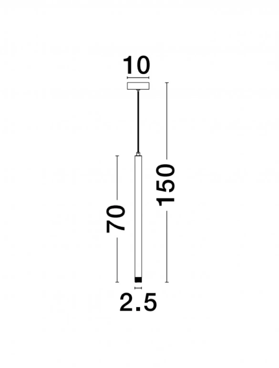 Nova Luce 9287921 TRIMLE LED Pendelleuchte 70cm 3000K Schwarz