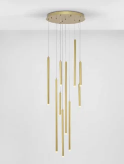 Nova Luce 9287940 TRIMLE LED Pendelleuchte 10-flammig 3000K Gold