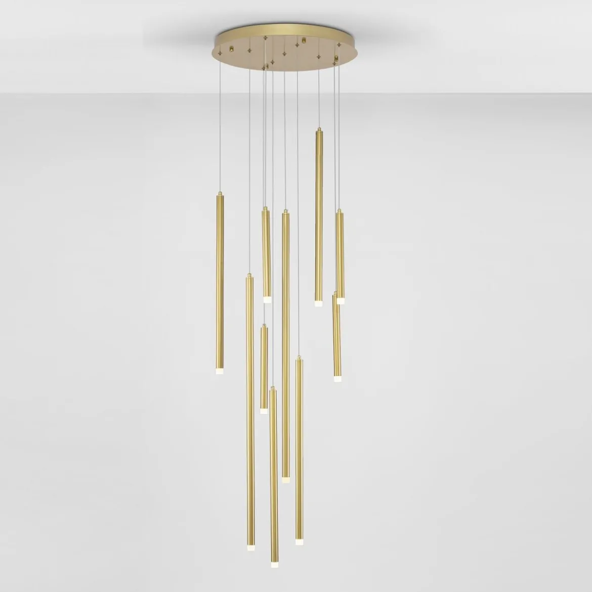 Nova Luce 9287940 TRIMLE LED Pendelleuchte 10-flammig 3000K Gold