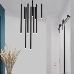 Nova Luce 9287945 TRIMLE LED Pendelleuchte 10-flammig 3000K Schwarz