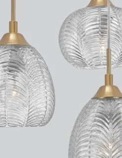 Nova Luce 9191542 VARIO Pendelleuchte 3-flammig rund Gold Transparent E27