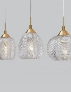 Nova Luce 9191543 VARIO Pendelleuchte 3-flammig Gold Transparent E27