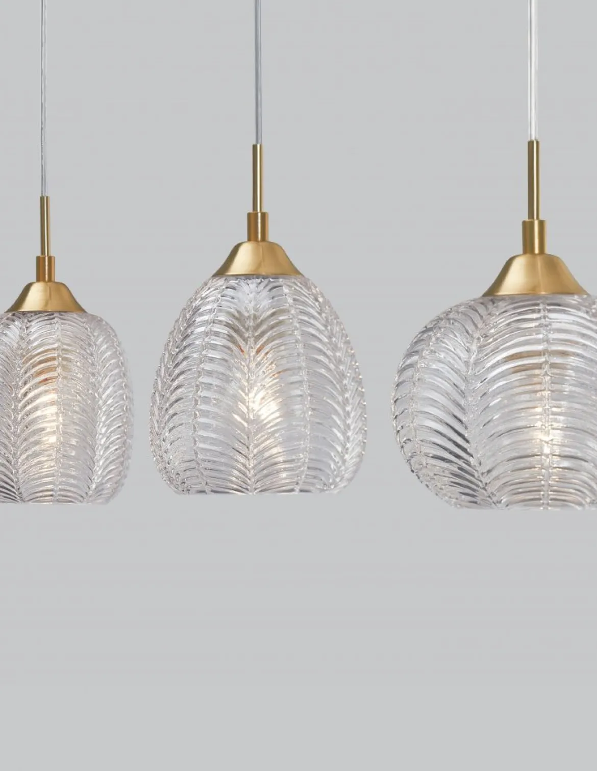 Nova Luce 9191543 VARIO Pendelleuchte 3-flammig Gold Transparent E27