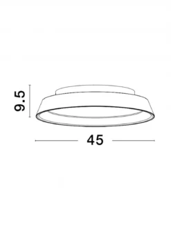 Nova Luce 9081270 VELA LED Deckenleuchte 1-flammig 3000K Schwarz Kaffeebraun