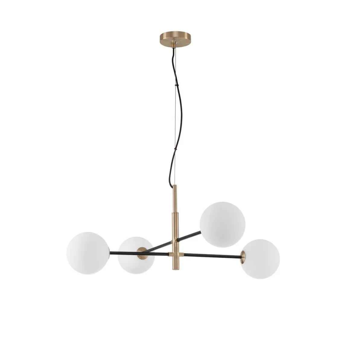 Nova Luce 9143304 VITRA Pendelleuchte 4-flammig Gold Weiss Schwarz G9