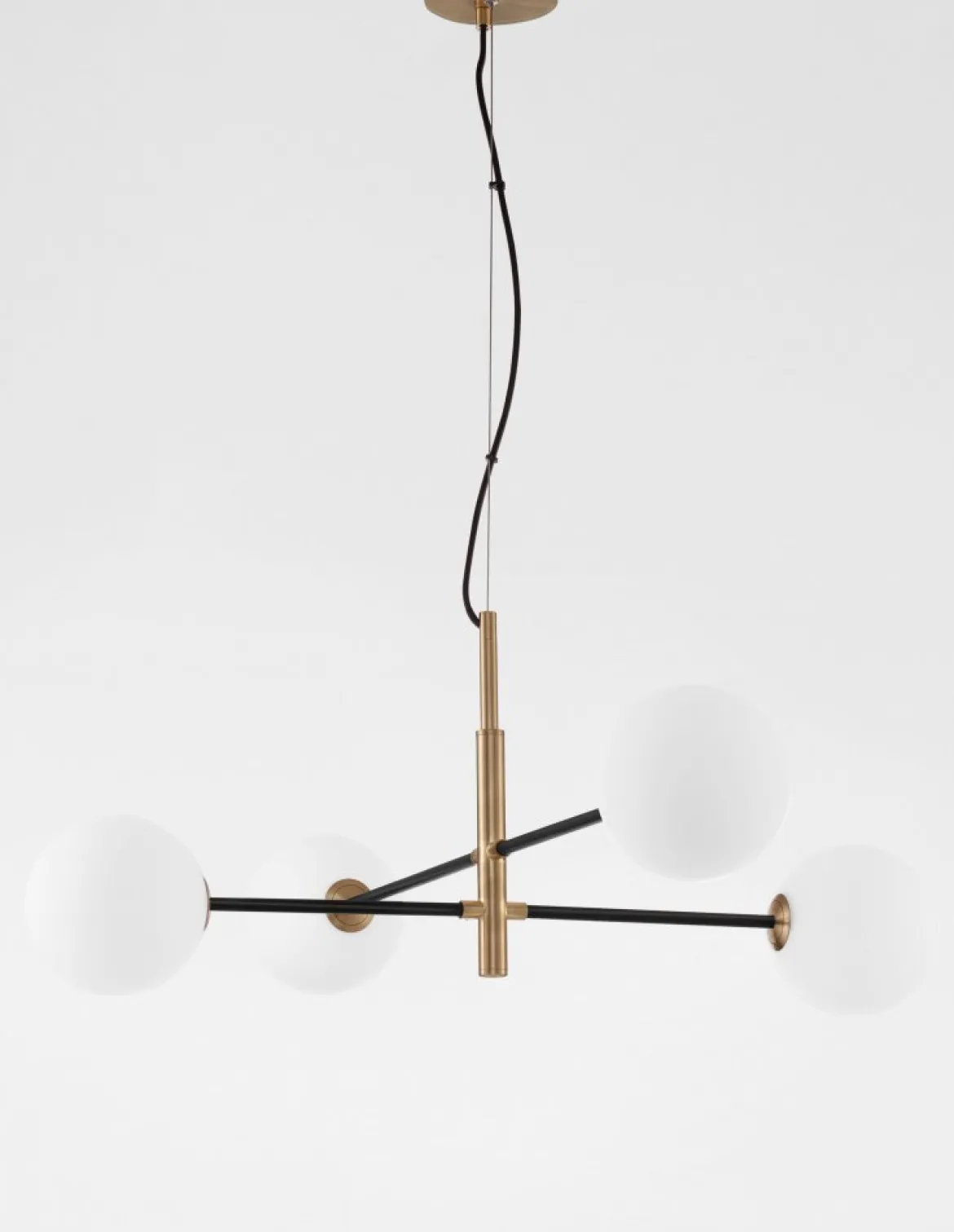 Nova Luce 9143304 VITRA Pendelleuchte 4-flammig Gold Weiss Schwarz G9