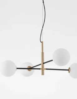 Nova Luce 9143304 VITRA Pendelleuchte 4-flammig Gold Weiss Schwarz G9