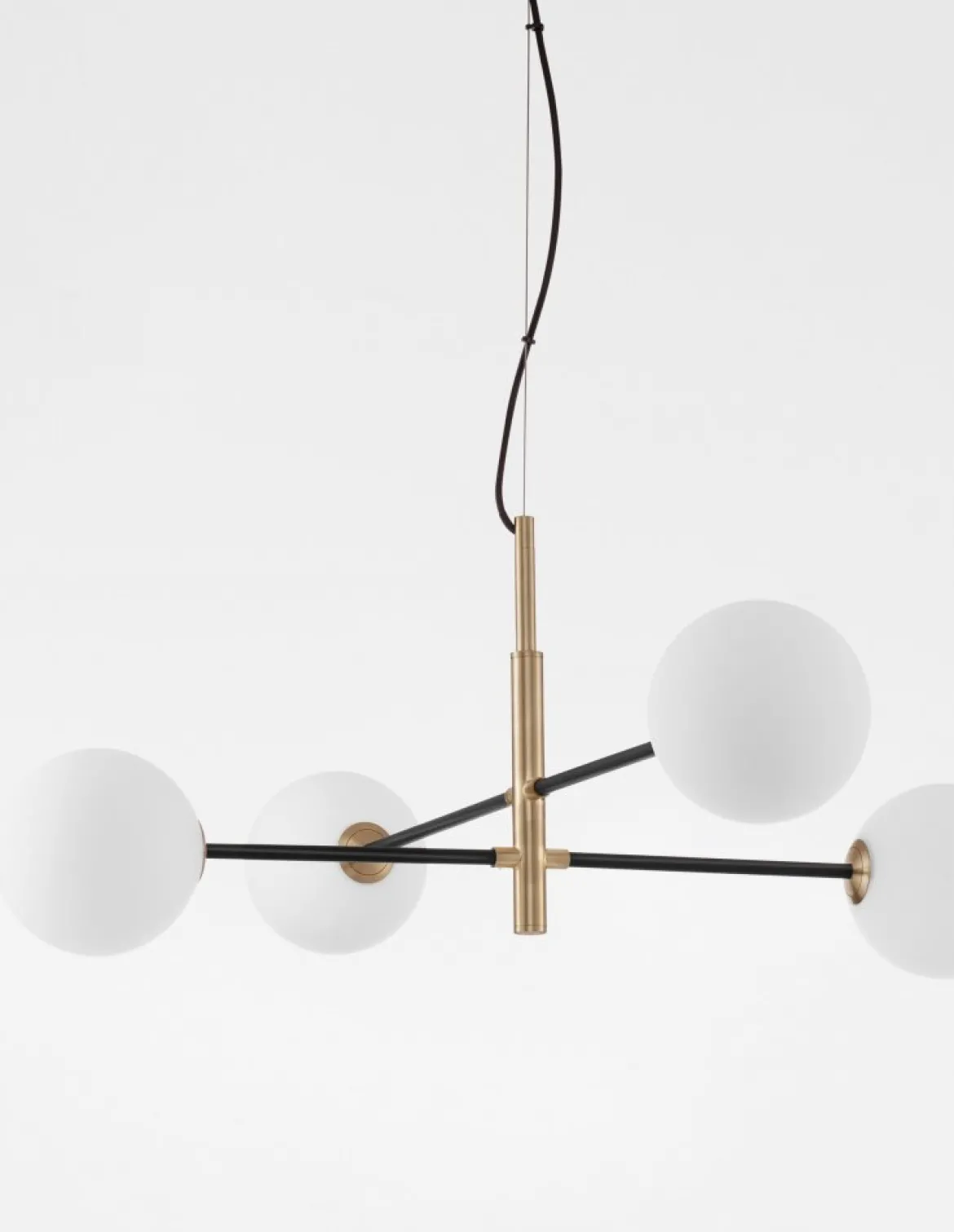 Nova Luce 9143304 VITRA Pendelleuchte 4-flammig Gold Weiss Schwarz G9