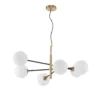 Nova Luce 9143306 VITRA Pendelleuchte 6-flammig Gold Weiss Schwarz G9
