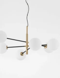 Nova Luce 9143306 VITRA Pendelleuchte 6-flammig Gold Weiss Schwarz G9