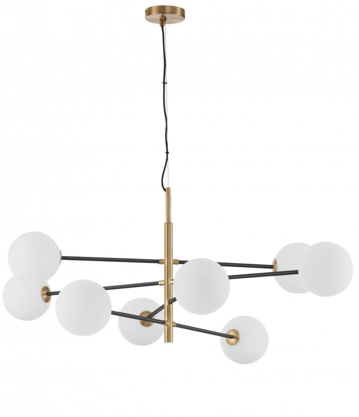 Nova Luce 9143308 VITRA Pendelleuchte 8-flammig Gold Weiss Schwarz G9