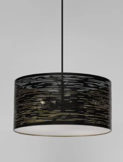 Nova Luce 9555812 ZANE Pendelleuchte 2-flammig Schwarz Gold E27