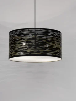 Nova Luce 9555812 ZANE Pendelleuchte 2-flammig Schwarz Gold E27