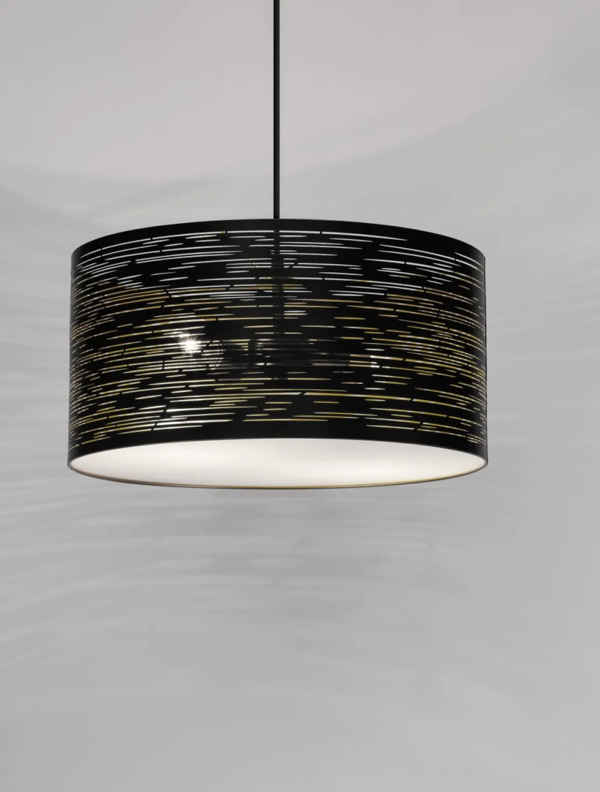 Nova Luce 9555812 ZANE Pendelleuchte 2-flammig Schwarz Gold E27