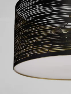 Nova Luce 9555812 ZANE Pendelleuchte 2-flammig Schwarz Gold E27