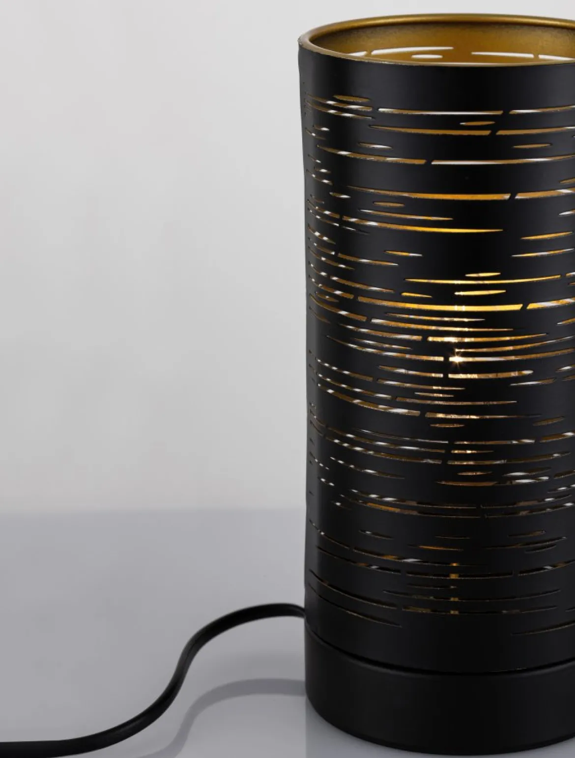 Nova Luce 9155902 ZANE Tischleuchte Schwarz Gold E14