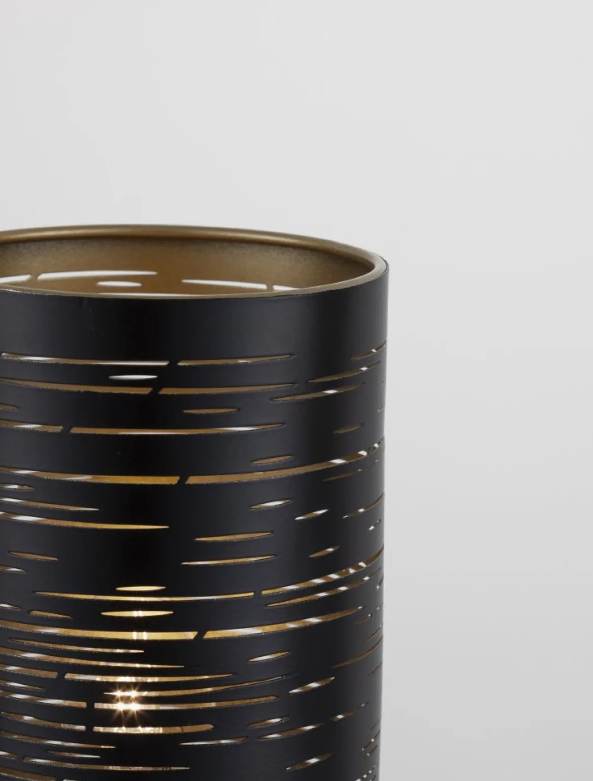 Nova Luce 9155902 ZANE Tischleuchte Schwarz Gold E14
