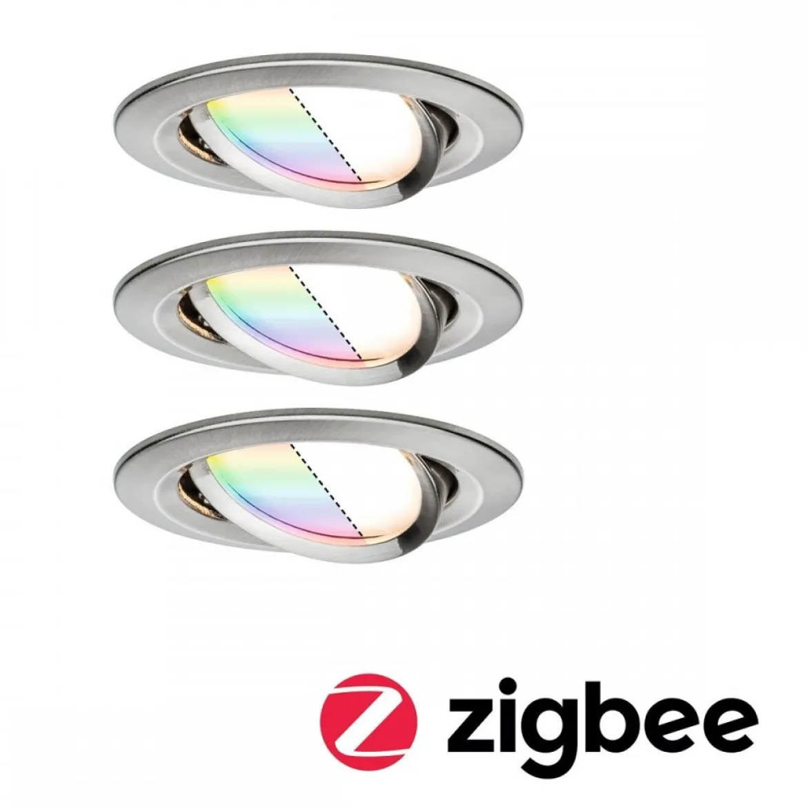 Paulmann 5181 Bundle Zigbee smik Gateway LED Einbauleuchte Nova Plus Coin Basisset RGBW