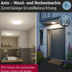 Paulmann 71059 Deckenleuchte Axin IP44 E27 Weiß 350mm