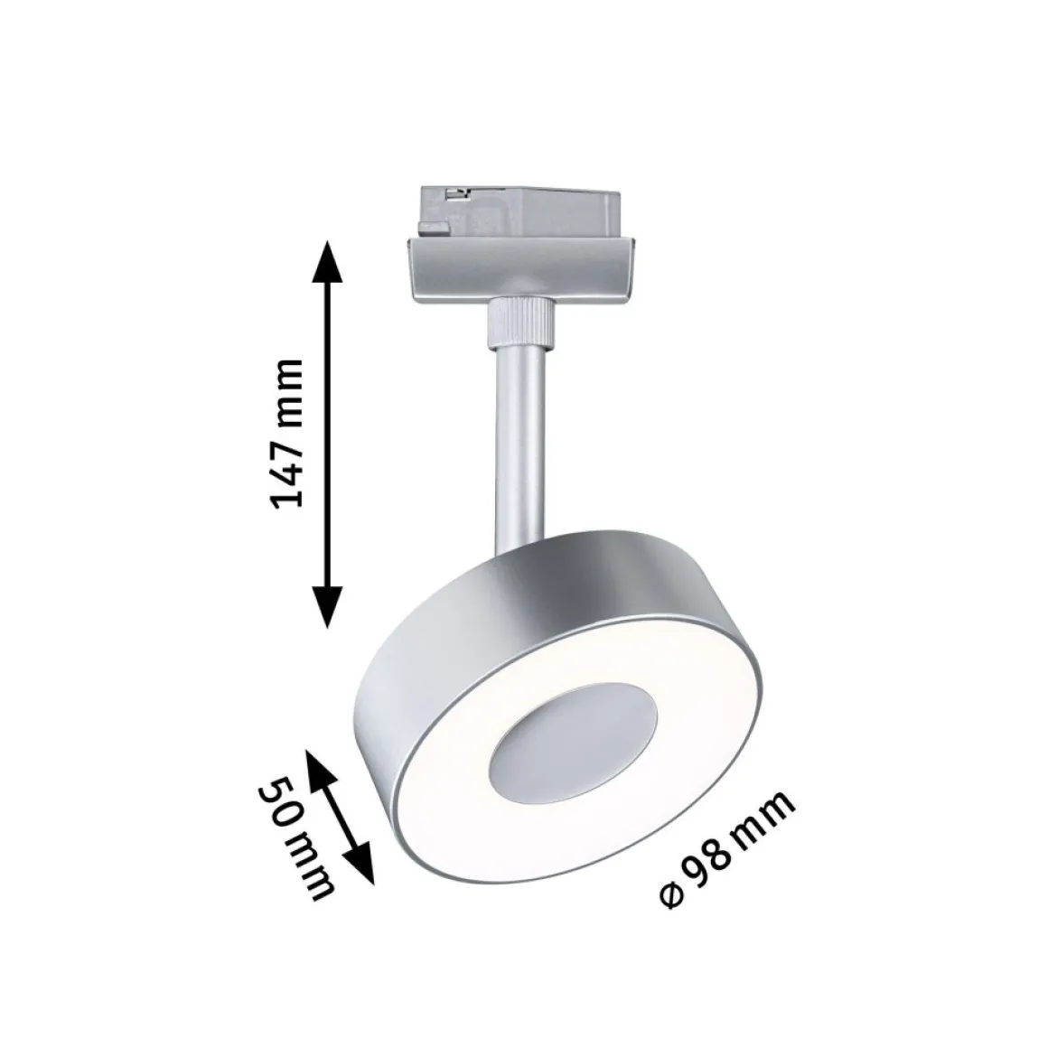 Paulmann Design URail 95593 LED Schienenspot 4000K dimmbar 230V chrom matt